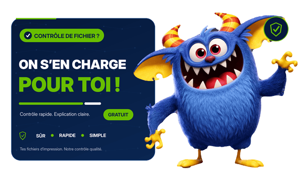 Bannière vérification gratuite des fichiers d'impression pour cartes imprimées