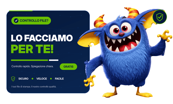 Banner verifica gratuita dei file di stampa per tessere stampate
