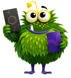 Möh – das kleine Cardmonster Maskottchen