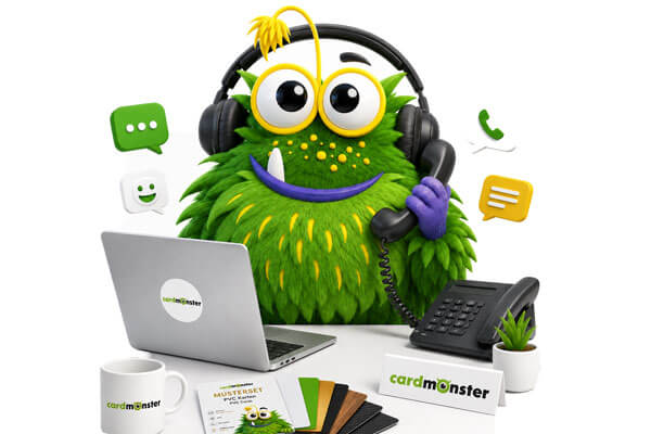 Persönliche Beratung zu bedruckten Karten bei cardmonster