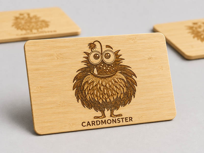 Holz-Chipkarte aus Bambus mit RFID-Chip