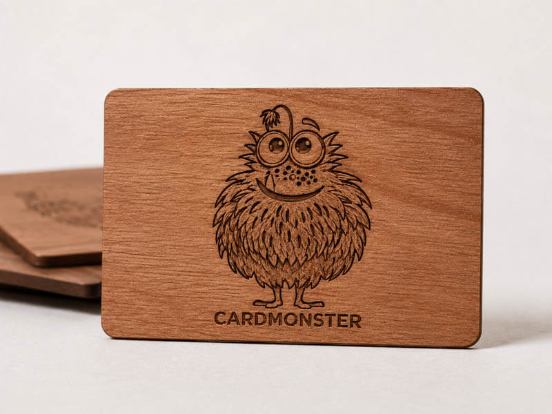 Holz-Chipkarte aus Kirsche mit RFID-Chip