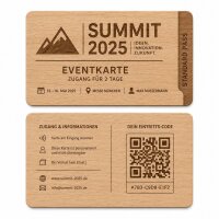 Holz Visitenkarte · Buche · Druck &...