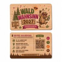 Holz Visitenkarte · Buche · Druck & Lasergravur