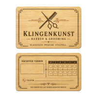 Holz Visitenkarte · Bambus · Druck & Lasergravur