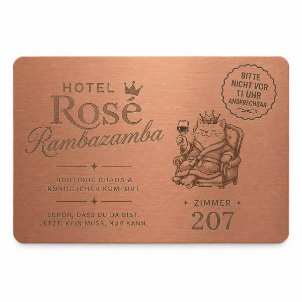 Metall Visitenkarte · Rose · Druck & Lasergravur