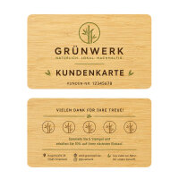 Holz Kundenkarte · Bambus · Druck &...