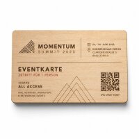 Holz Eventkarte · Ahorn · Druck &...