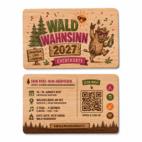 Holz Eventkarte · Buche · Druck &...