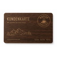 Holz Eventkarte · Walnuss · Druck & Lasergravur