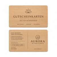 Holz Geschenkkarte · Buche · Druck &...