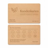 Holz Geschenkkarte · Buche · Druck & Lasergravur