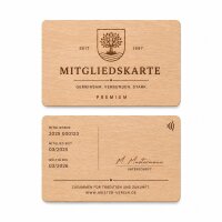 Holz Geschenkkarte · Buche · Druck & Lasergravur