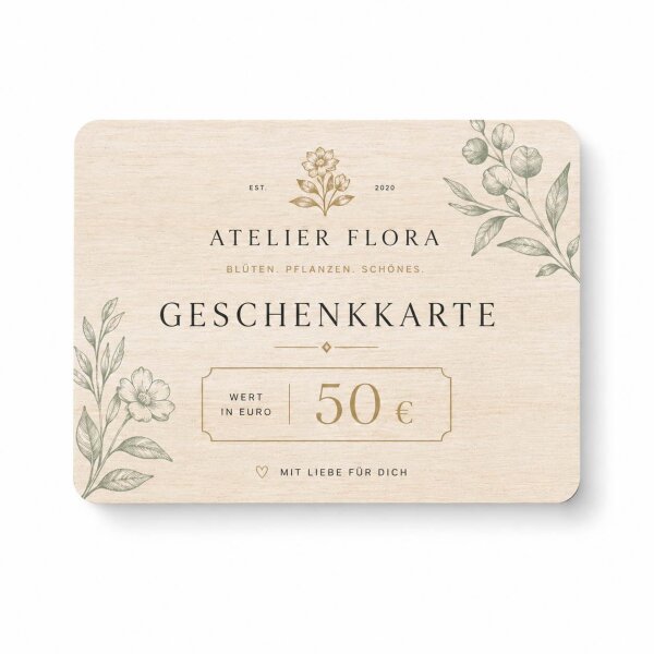 Holz Geschenkkarte · Linde · Druck & Lasergravur