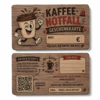 Holz Geschenkkarte · Walnuss · Druck & Lasergravur