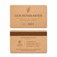 Holz Gutscheinkarte · Buche · Druck & Lasergravur