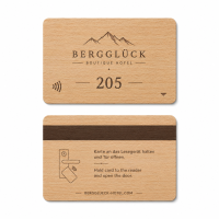 Holz Hotelkarte · Buche · Druck & Lasergravur