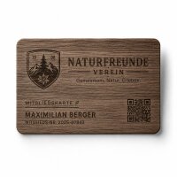 Holz Hotelkarte · Walnuss · Druck & Lasergravur