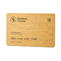 Holz Mitarbeiterausweis · Bambus · Druck...
