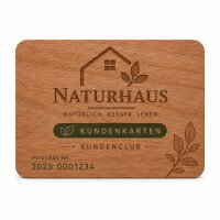 Holz Mitarbeiterausweis · Kirsche · Druck...