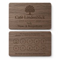 Holz Mitgliedskarte · Walnuss · Druck & Lasergravur