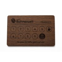 Holz Treue- & Stempelkarte · Walnuss ·...
