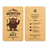 Holz VIP-Karte · Bambus · Druck & Lasergravur