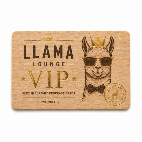 Holz VIP-Karte · Buche · Druck & Lasergravur
