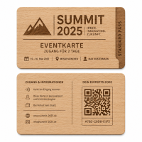 Holz VIP-Karte · Buche · Druck & Lasergravur