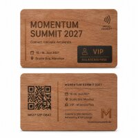 Holz VIP-Karte · Kirsche · Druck & Lasergravur