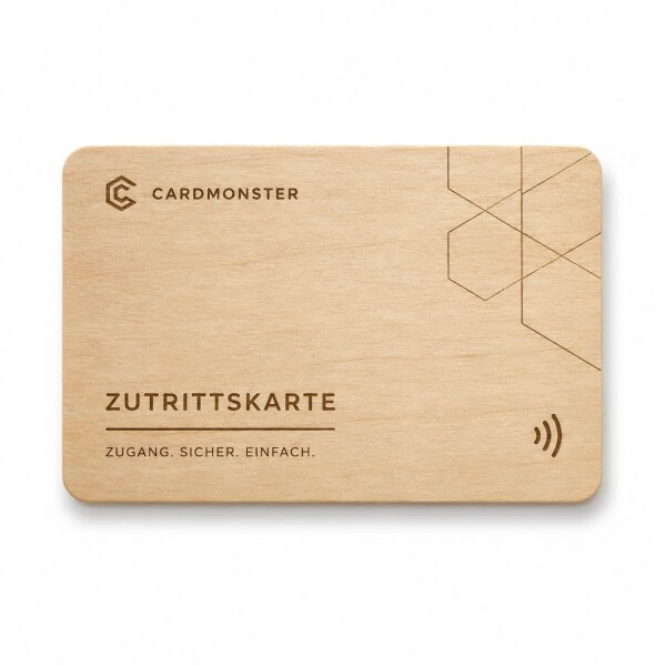 Holz NFC-Karte · Ahorn · Druck & Lasergravur