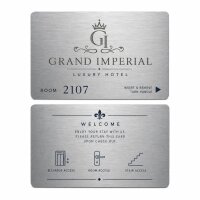 Metall Eventkarte · Silber · Druck &...