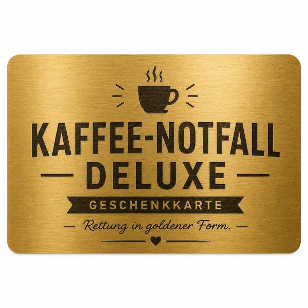 Metall Geschenkkarte · Gold · Druck & Lasergravur