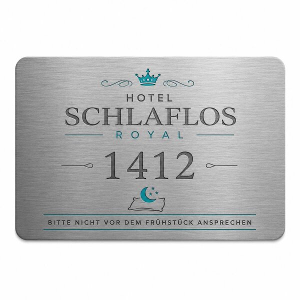 Metall Mitarbeiterausweis · Silber · Druck & Lasergravur
