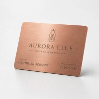 Metall VIP-Karte · Rose · Druck & Lasergravur