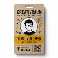 Plastik-Mitarbeiterausweis · Druck & Veredelung