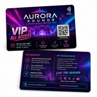 Plastik-Eventkarte PETG biobasiert · Druck & Veredelung