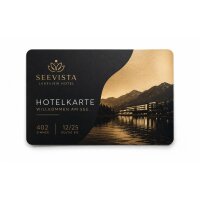 Plastik-Hotelkarte PETG biobasiert · Druck & Veredelung
