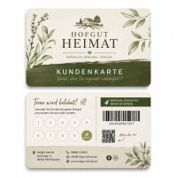 Plastik-Kundenkarte PETG biobasiert · Druck & Veredelung